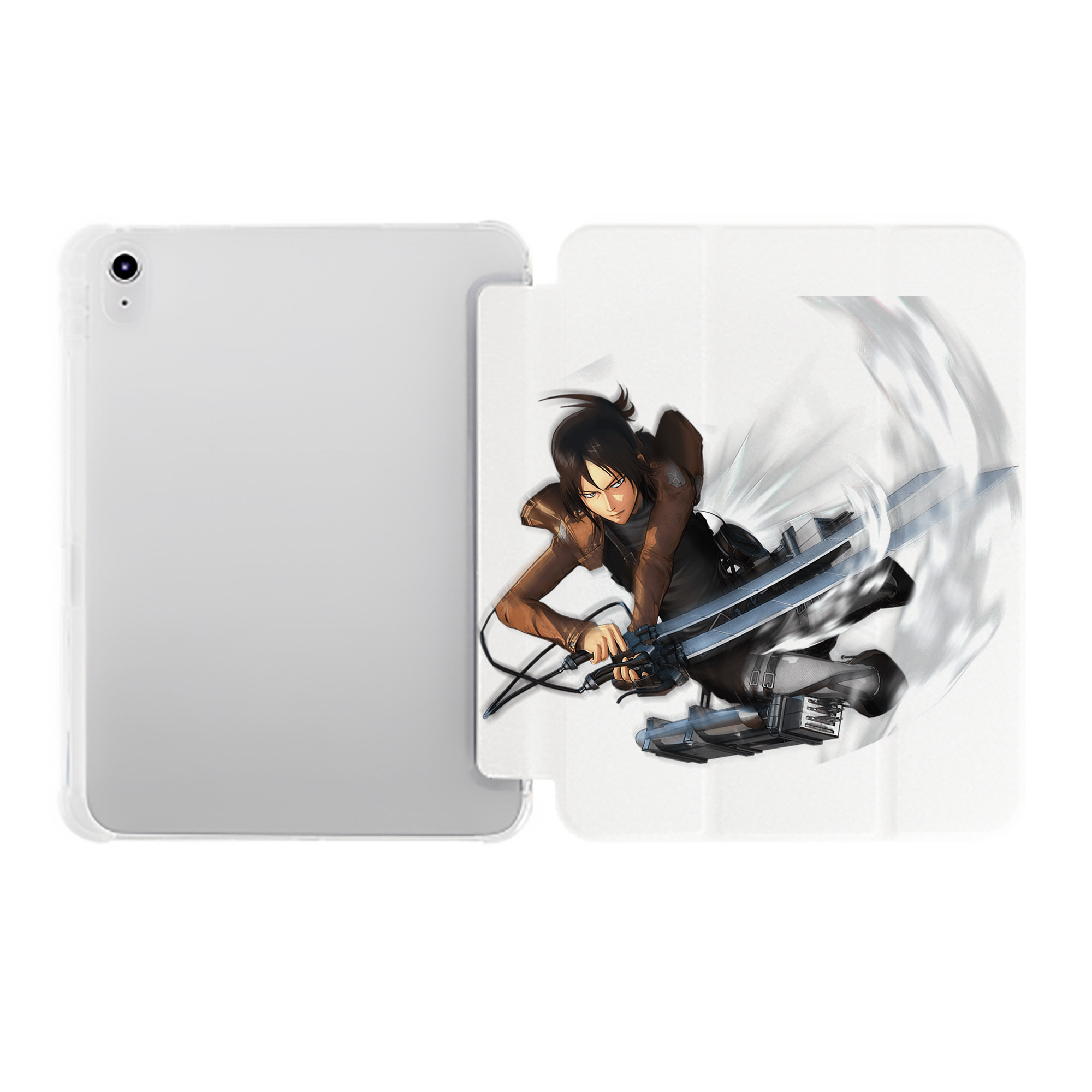 （画像用） 進撃の巨人 Attack on Titan IPad ケース ペン収納付き 三つ折りスタンド PUレザー×シリコン 対応機種9.5/10.5/10.9インチ